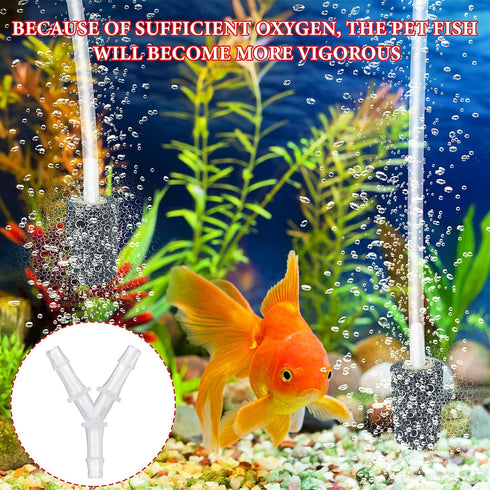 Aquarium Air Pump Connectors, 4 Pieces Y Shape Airline Tubing Connector for 3/16 in Air Line Fish Tank Accessories