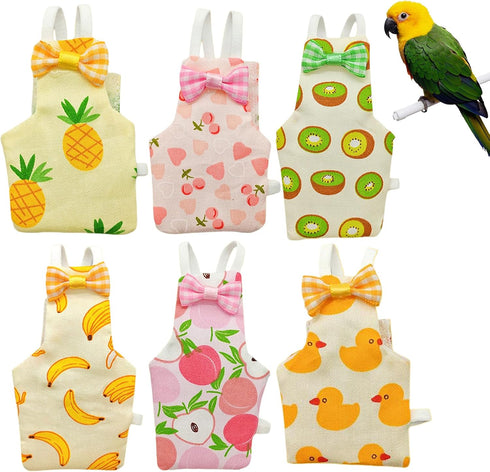 AQOYNQ 6 PCS Bird Diaper, Parrot Diaper Flight Suit, Cute Pigeon Pants, Waterproof