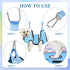 Dog Grooming Hammock for Nail Trimming, Pet Hammock for Small Dogs with Security Strap, Clippers, Nail File, and Comb