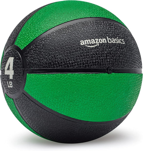 4-Pound Amazon Basics Weighted Medicine Ball - Versatile Fitness Tool