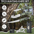 Purple Dragon Hunting Knife Set, Deer Hunting Gear Butcher Game Processor Field Dressing Kit