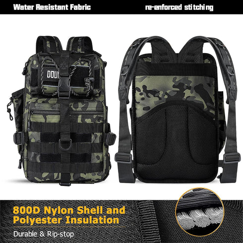 Tactical Backpack Medium EDC DayPack, Military Molle Outdoor Rucksack for Fishing Hunting Camping