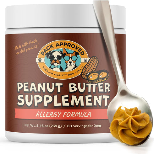 Pack Approved Dog Peanut Butter - Aids Dog Itching Skin Relief &