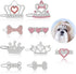 9 Pieces Dog Tiara Crown Hair Clips, Pet Crystal Rhinestone Barrette Clips for Dog Grooming Accessories