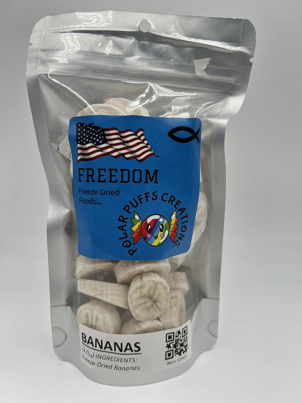 Freedom Freeze-Dried Bananas, Natural Sweet Fruit Snack, Perfectly Sweet, Freeze Dried Fruit,