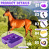6-Piece Set Abbylike Horse Grooming Kit with Tote Bag, Horse Care with Brush, Comb & Hoof Pick, Portable Grooming