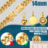 14mm Gold Cuban Link Dog Chain Collar with Snap Buckle, 18K Gold Plated Stainless Steel for Small Medium Large Dogs
