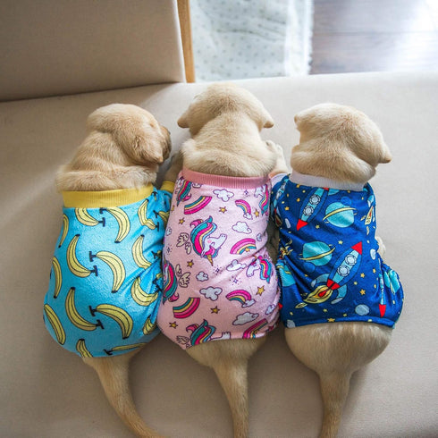 CuteBone Soft & Stretchy Dog Pajamas - Cozy Breathable Jumpsuit for Small Dogs - All-Season Easy-On Pullover Design