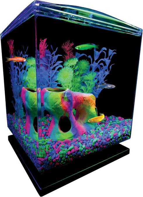GloFish Aquarium Gravel, Pink/Green/Blue Fluorescent, 5-Pound Bag, 4 x 5 x 9 inches