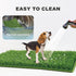 HQ4US 4LEGS 2 Sets, Dog Pee Grass with Washable Pee Pads for Dog Litter Box Large Ultra-Absorbent Artificial Grass Pads