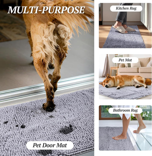 31" 20", VIVAGLORY Dog Door Mat Absorpmax Dog Rug for Muddy Paw, Mat for Muddy Paw Door Indoor Floor Entryway
