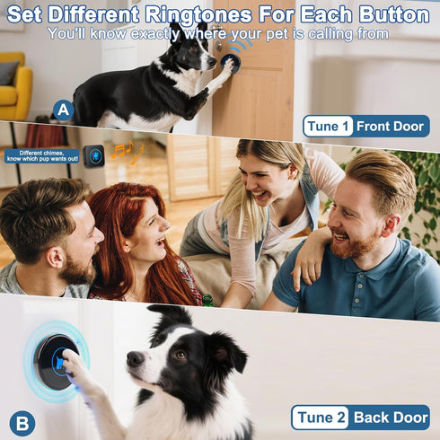 Cangecit 2026 1000Feet 55 5 (1 Dog Door Bell Version, Dog Doorbells for Potty Training Dog Bells to Go Outside, Range