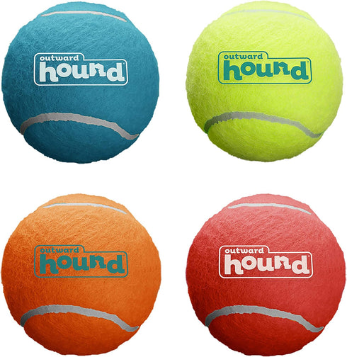 Outward Hound Squeaker Ballz Fetch Dog Toy, Large, 4 count (Pack of 1)