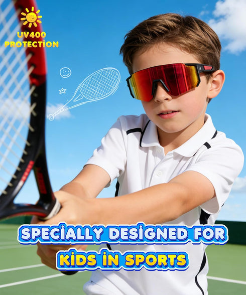 UV400 6-14 KALIYADI Kids-Sunglasses Toddler-Sunglasses Boys-Girls Youth-Sport-Sun-Glasses: Baseball Running Protection