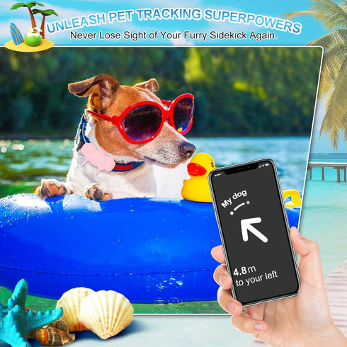 Airtag Dog Collar Holder - Silicone IPX8 Waterproof Cat Collar - Secure and Stylish Adjustable Strap Fits All Widths