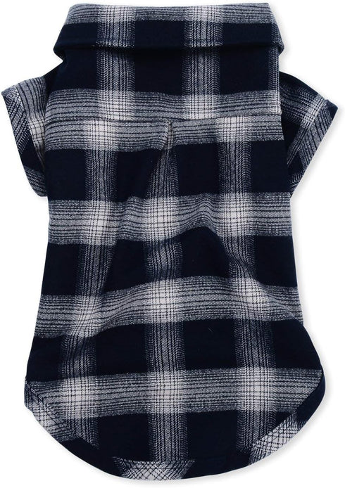 Koneseve Dog Shirt, Pet Plaid T-Shirt for Small Dog Cat Puppy, Cozy Halloween, Christmas Costumes (Blue; XL/Extra Large)