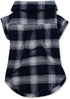 Koneseve Dog Shirt, Pet Plaid T-Shirt for Small Dog Cat Puppy, Cozy Halloween, Christmas Costumes (Blue; XL/Extra Large)
