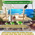Small Floating Basking Platform for Aquatic Turtles, Decorative Aquarium Dock with Ramp Ladder