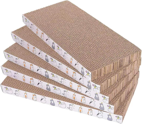 5 Packs Cat Scratch Pad, Reversible Scratcher Cardboard for Indoor Cats