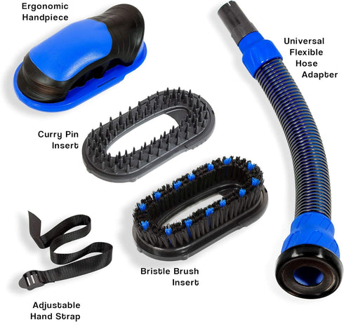 Vacuum Brush Kit for Horse Grooming, Cleaning Furniture, Carpets, and Auto Interiors for All Pets
