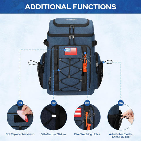 Maelstrom Backpack Cooler, Soft Lightweight Leakproof Cooler Backpack, 50 Can Insulated Bag for Men and Women