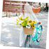 Rattan Woven Bike Basket Sturdy and Pet Carrier for Cats and Dogs Wicker and Iron Material Easy to Install Front