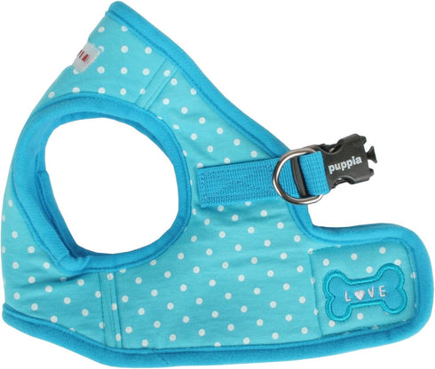 Puppia Dotty Step-in Vest Dog Harness, No Pull No Choke Easy Wear Training for Small Dog (Small, Sky Blue)