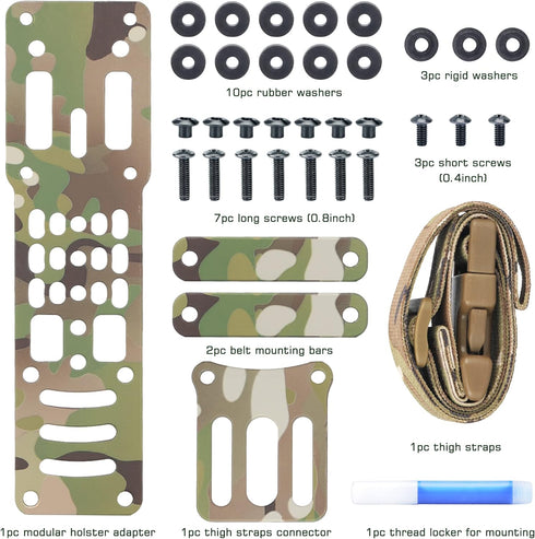 Guayma Drop Leg Holster Adapter - Duty Belt Accessories for QLS Kit, Modular Holster with Thigh Strap for Tactical Gear