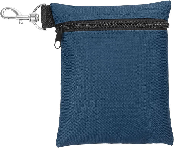 PATIKIL Golf Tee Pouch, Zipper Golf Ball Bag with Metal Lobster Claw Clip for Valuables Holder, Men Women