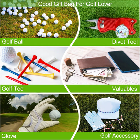 Golf Ball Bag Pouch, Accessory Organizer for Men, Golf Valuables Pouch