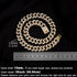 Gold Cuban Link Dog Collar, Metal Chain Diamond Pet Collars for Dogs and Cats, Jewelry 8/10/14/16/18/20/24/28 Inch