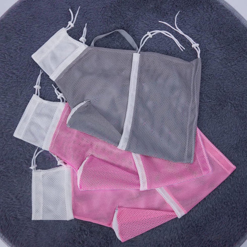 2Pcs Cat Bathing Bag, Adjustable Cat Grooming Restraint Bag for Bathing (Gray & Pink)