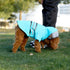 Wizland Reflective Dog Raincoat, Lightweight Waterproof Rain Jacket with Hood for Puppies, Blue L