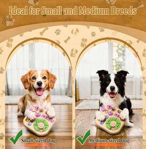 BELLEDO Interactive Dog Puzzle Toys for Smart Dogs - Mental Stimulation Puzzle Toys for Small & Medium Dogs, Treat
