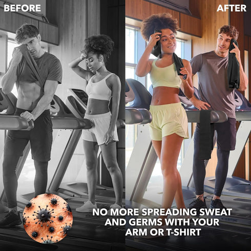 Set 5 Trailoom Microfiber Workout Towels - Quick Dry, Highly Absorbing, Odor-Free, for Men & Women - Gym Sweat Sports