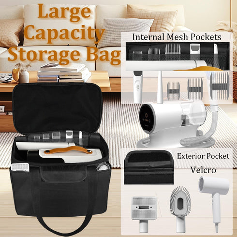 NUENSS-ROR Carrying Bag for Dog Grooming Vacuum, Portable Outdoor Pet Hair Vacuum Travel Carrier Case Bag Compatible