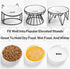 Cat Food Bowls, Whisker Friendly Ceramic Bowls with Non-Slip Silicone Bottom, Pack of 3 for Indoor Cats