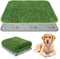 KOOLTAIL Dog Grass Pad with Washable Pee Pads for Puppy Potty Tray,32"*38"