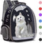 Henkelion Backpack Carrier for Small Medium Dogs Cats, Space Capsule Pet Carrier, Airline Approved, Black