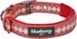 Blueberry Pet Reflective Jacquard Dog Collar - Soft & Adjustable Safety Collar - Coral, Neck 17-20.5"