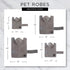 Bone Dry Pet Robe Collection, Embroidered Absorbent Microfiber Bath Robe with Adjustable Closure, Small, Lavender