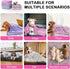 Dono 1 Pack 6 Dog Blanket - Soft Fluffy Fleece Puppy Blanket for Small Medium Large Dogs, Pink Paw Print Warm Sleep Mat
