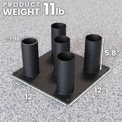 5 Commercial, 5 Synergee Barbell Holder Storage & Organization for Home, & Garage Gyms. Holds Bars, EZ Curls, Hex Bars.