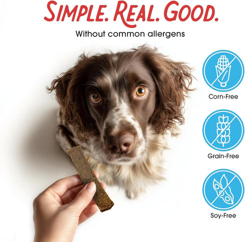 Farmland 2 (Pack 1) Traditions Dogs Love Beef Jerky Dog Treats, All Natural, Grain-Free, High Protein Training Treats