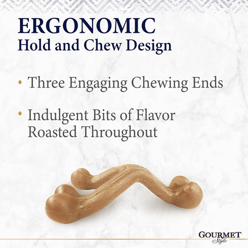 Nylabone Gourmet Style Strong Chew Wishbone Dog Toy, Chicken Flavor, Small/Regular (1 Count)