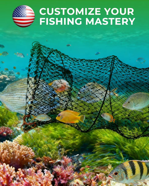 XYCCRX 4Pack 10m Crawfish Trap, Minnow Trap, Collapsible Fish Trap - Foldable Mesh Fishing Net for Crab, Shrimp