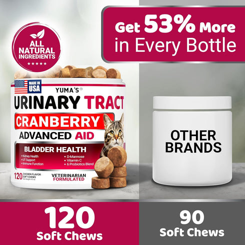 Immune Cat Urinary Tract Health - Cranberry Supplement for Cats - Promotes Healthy Digestion & Normal Bladder Function