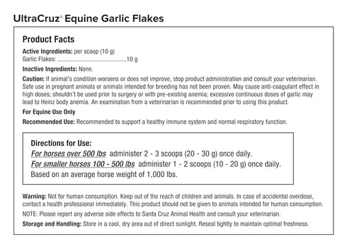 2 lb UltraCruz Equine Garlic Flakes