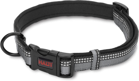 HALTI Comfort Collar - Nylon and Neoprene-Padded Dog Collar, Reflective, Easy to Fit, Medium Dogs and Puppies (Size M,