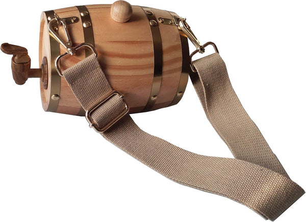 St Bernard Rescue Barrel Collar, Whiskey Barrel Ornament, 1/2 Liter Size Keg with Adjustable Hoops for Saint Bernard